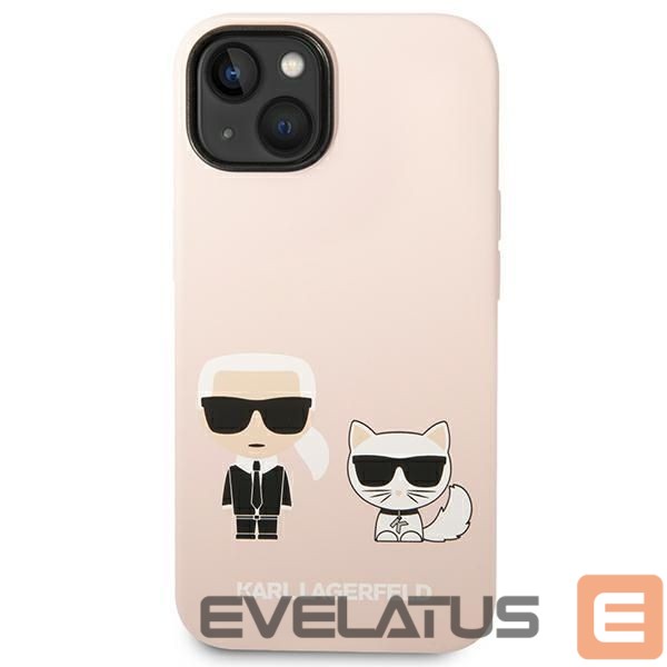 Nugarėlės dėklai Karl Lagerfeld Karl Lagerfeld KLHMP14MSSKCI iPhone 14 Plus 6.7 "hardcase light pink / light pink Silicone Karl & Choupette Magsafe