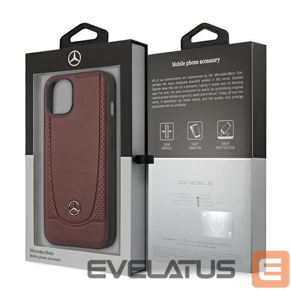 Nugarėlės dėklai Mercedes-Benz Mercedes MEHCP14MARMRE iPhone 14 Plus 6.7 "red / red hardcase Leather Urban Bengale