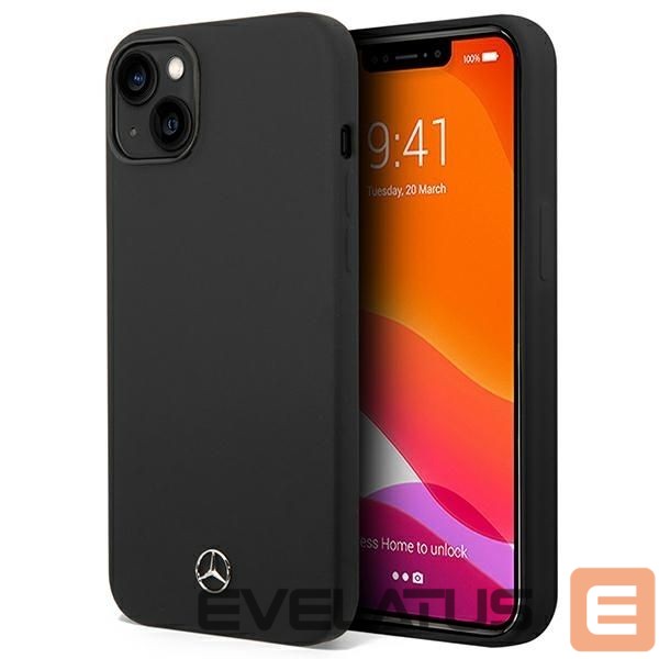 Nugarėlės dėklai Mercedes-Benz Mercedes Silicone Line MagSafe case for iPhone 14 Plus - black