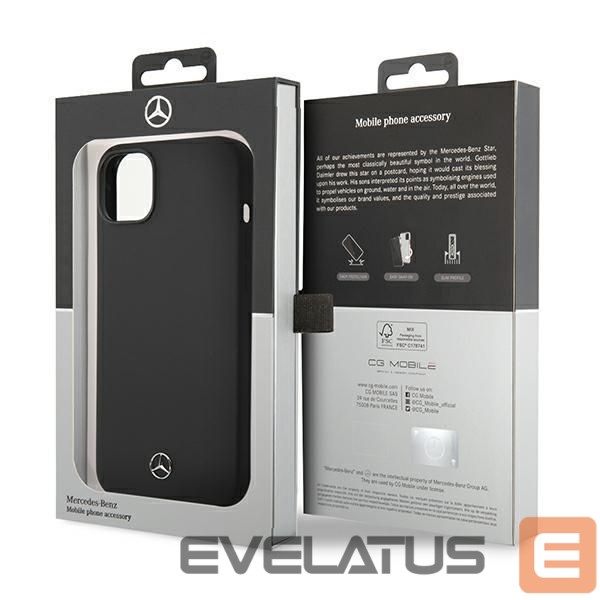 Nugarėlės dėklai Mercedes-Benz Mercedes Silicone Line MagSafe case for iPhone 14 Plus - black