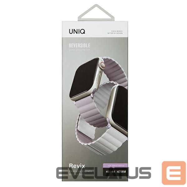 Nugarėlės dėklai UNIQ Uniq Revix strap for Apple Watch 1/2/3/4/5/6/7/8/SE/SE2/Ultra 42/44/45/49mm - lilac-white
