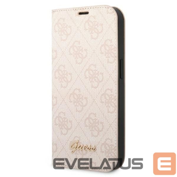 Nugarėlės dėklai Guess Guess GUBKP14XHG4SHP iPhone 14 Pro Max 6.7 "pink / pink book 4G Vintage Gold Logo