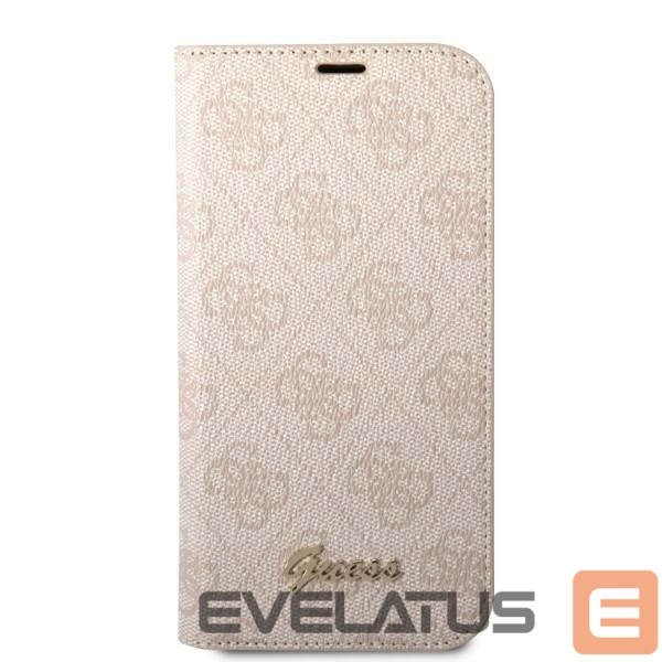 Nugarėlės dėklai Guess Guess GUBKP14XHG4SHP iPhone 14 Pro Max 6.7 "pink / pink book 4G Vintage Gold Logo