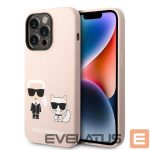 Nugarėlės dėklai Karl Lagerfeld  Karl Lagerfeld KLHMP14LSSKCI iPhone 14 Pro 6.1 "hardcase light pink / light pink Silicone Karl & Choupette Magsafe 