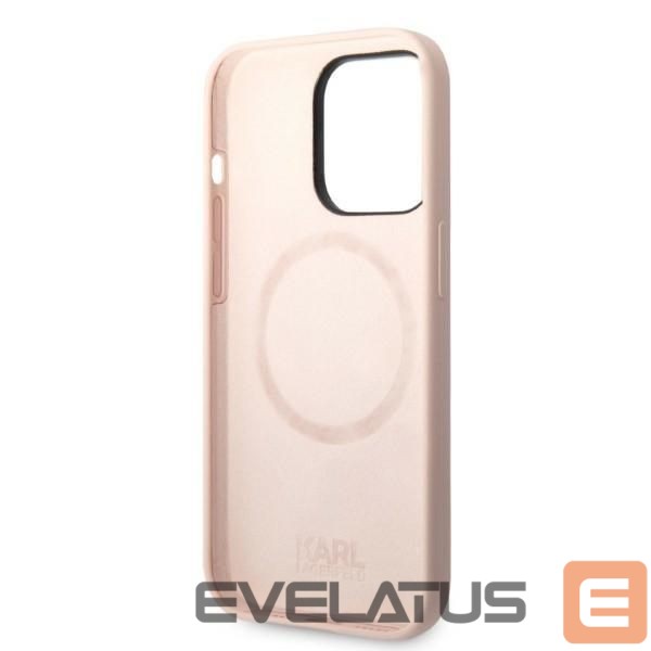 Nugarėlės dėklai Karl Lagerfeld Karl Lagerfeld KLHMP14LSSKCI iPhone 14 Pro 6.1 "hardcase light pink / light pink Silicone Karl & Choupette Magsafe