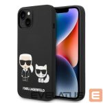 Nugarėlės dėklai Karl Lagerfeld  Karl Lagerfeld KLHMP14MSSKCK iPhone 14 Plus 6.7 "hardcase black / black Liquid Silicone Karl & Choupette Magsafe 