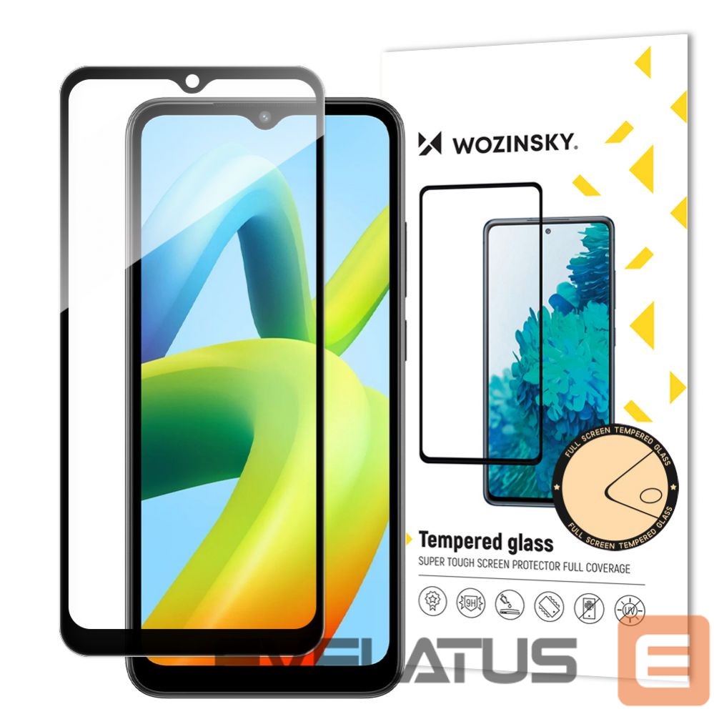 Apsauginiai stiklai Wozinsky Wozinsky Full Glue Tempered Glass Full Screen Tempered Glass for Xiaomi Redmi A1+ 9H with Black Frame