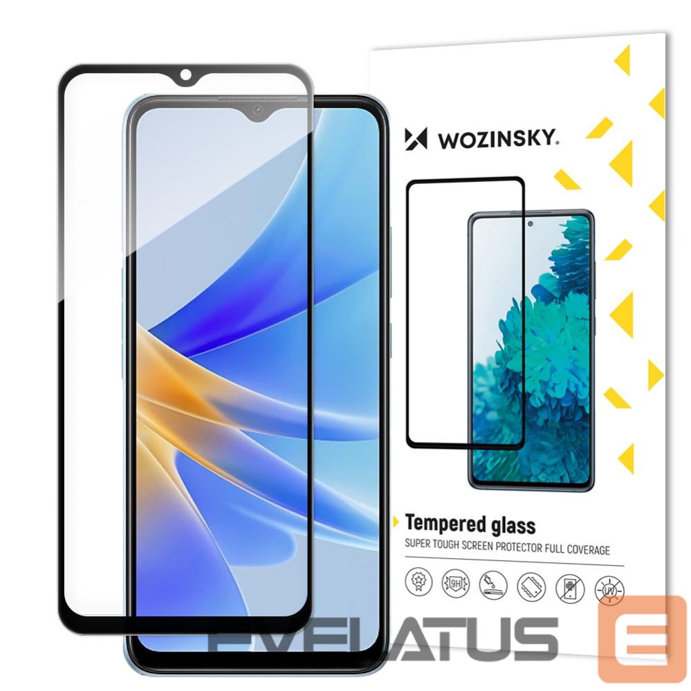 Apsauginiai stiklai Wozinsky Wozinsky Full Glue Tempered Glass Tempered Glass For Oppo A17 9H Full Screen Cover With Black Frame