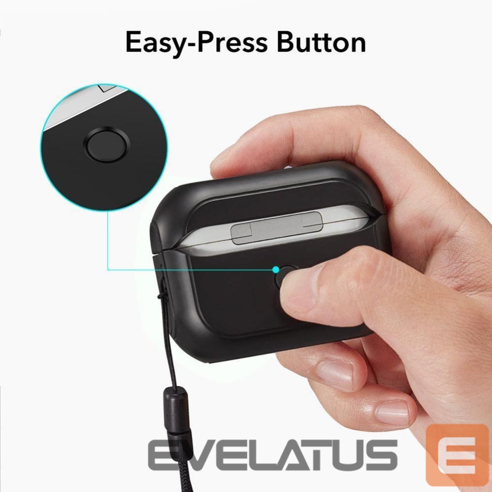 Nugarėlės dėklai ESR ESR Orbit Halolock with MagSafe for Apple AirPods Pro 1 / 2 - black