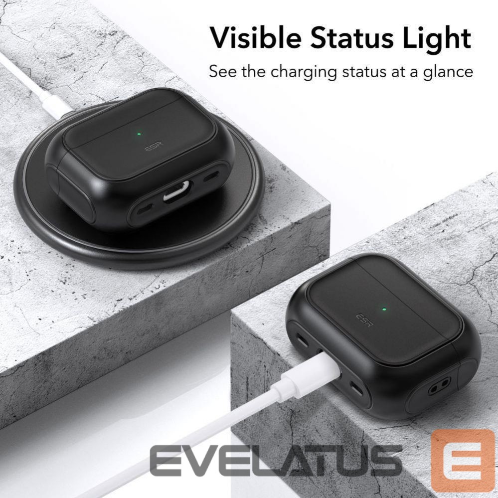 Nugarėlės dėklai ESR ESR Orbit Halolock with MagSafe for Apple AirPods Pro 1 / 2 - black
