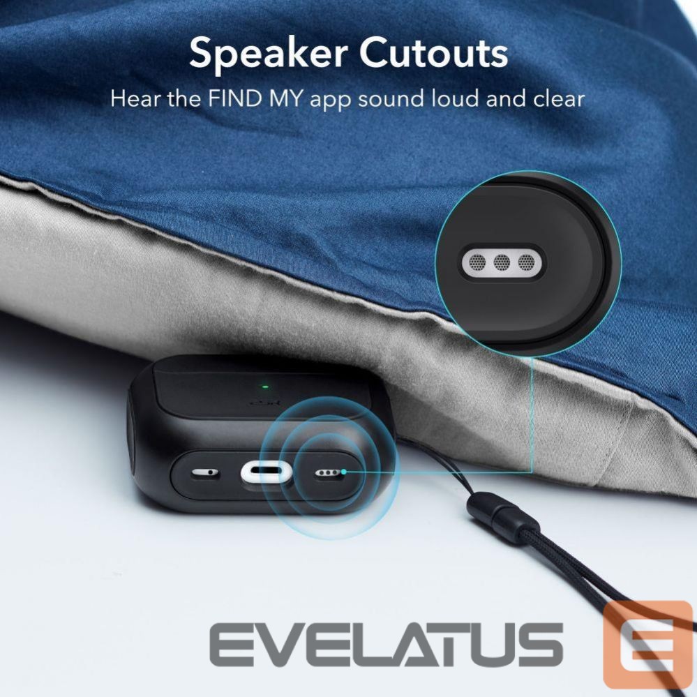 Nugarėlės dėklai ESR ESR Orbit Halolock with MagSafe for Apple AirPods Pro 1 / 2 - black