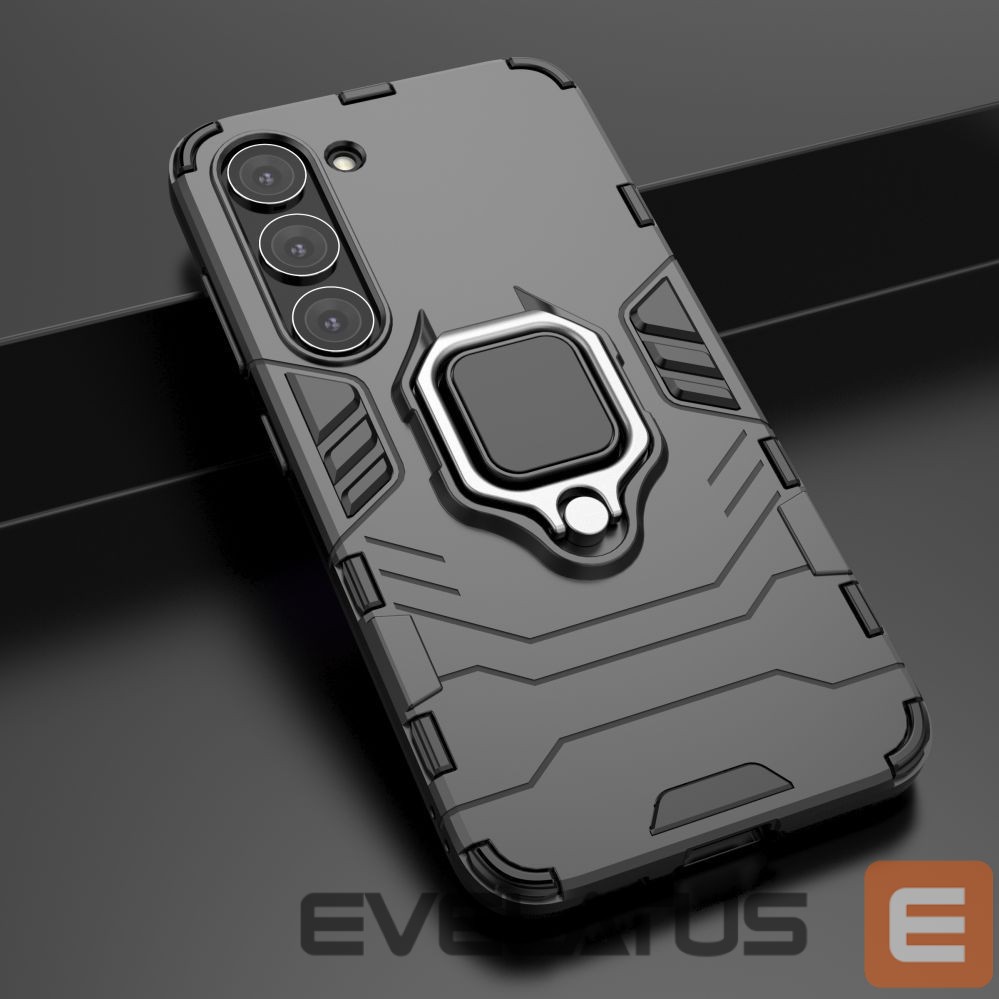 Nugarėlės dėklai Hurtel - Ring Armor case for Samsung Galaxy S23 armored cover magnetic holder ring black