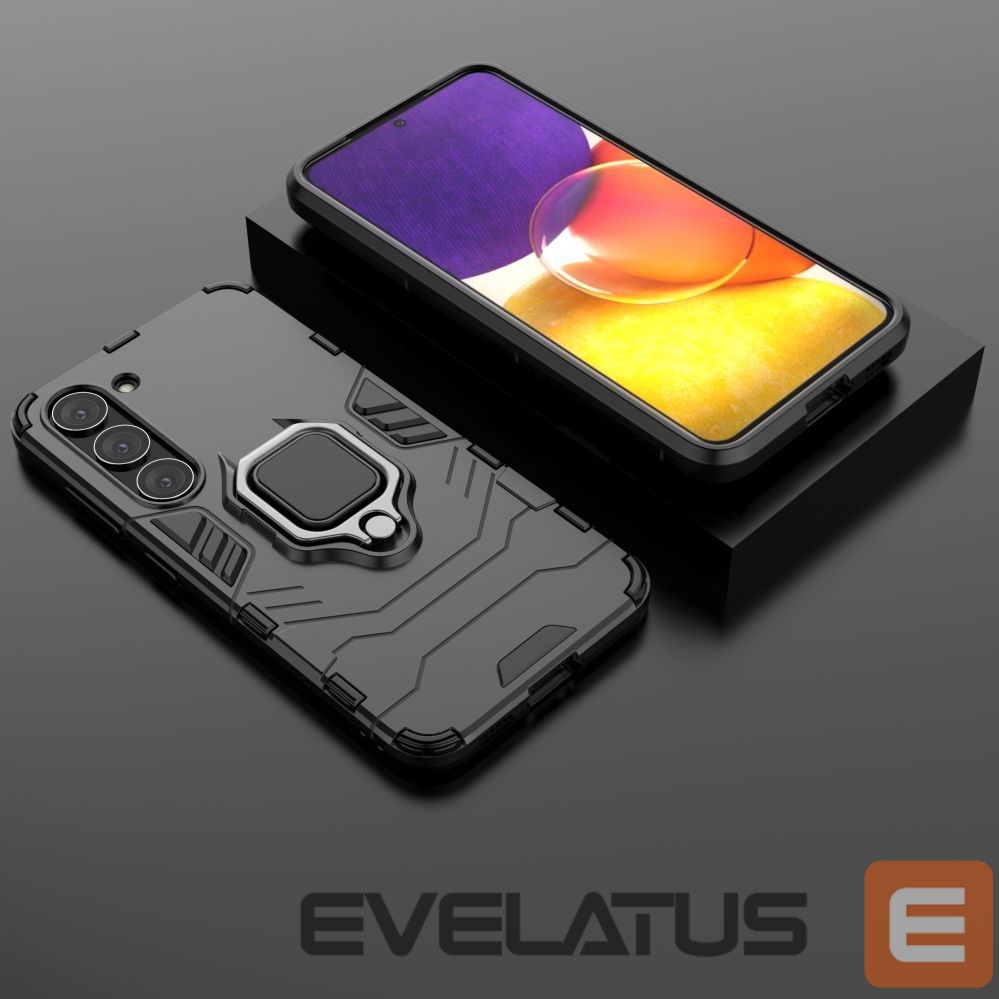 Nugarėlės dėklai Hurtel - Ring Armor case for Samsung Galaxy S23 armored cover magnetic holder ring black