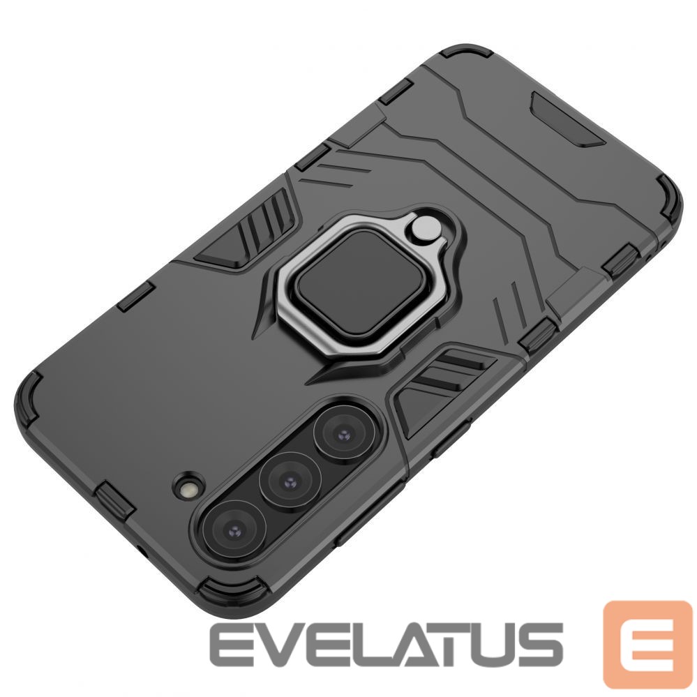Nugarėlės dėklai Hurtel - Ring Armor case for Samsung Galaxy S23 armored cover magnetic holder ring black
