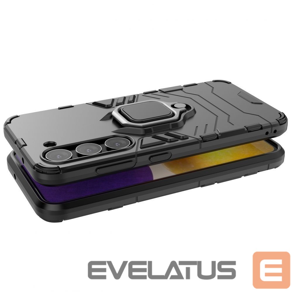 Nugarėlės dėklai Hurtel - Ring Armor case for Samsung Galaxy S23 armored cover magnetic holder ring black