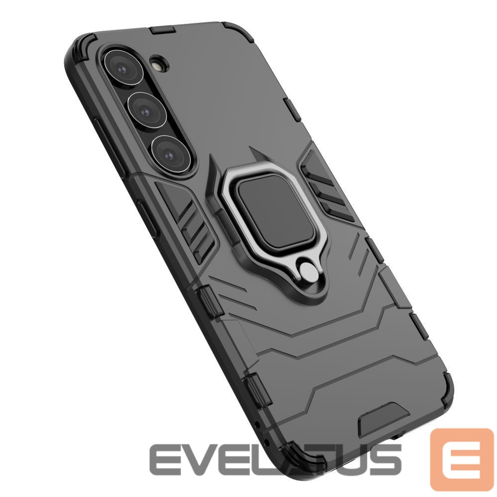 Nugarėlės dėklai Hurtel - Ring Armor case for Samsung Galaxy S23 armored cover magnetic holder ring black