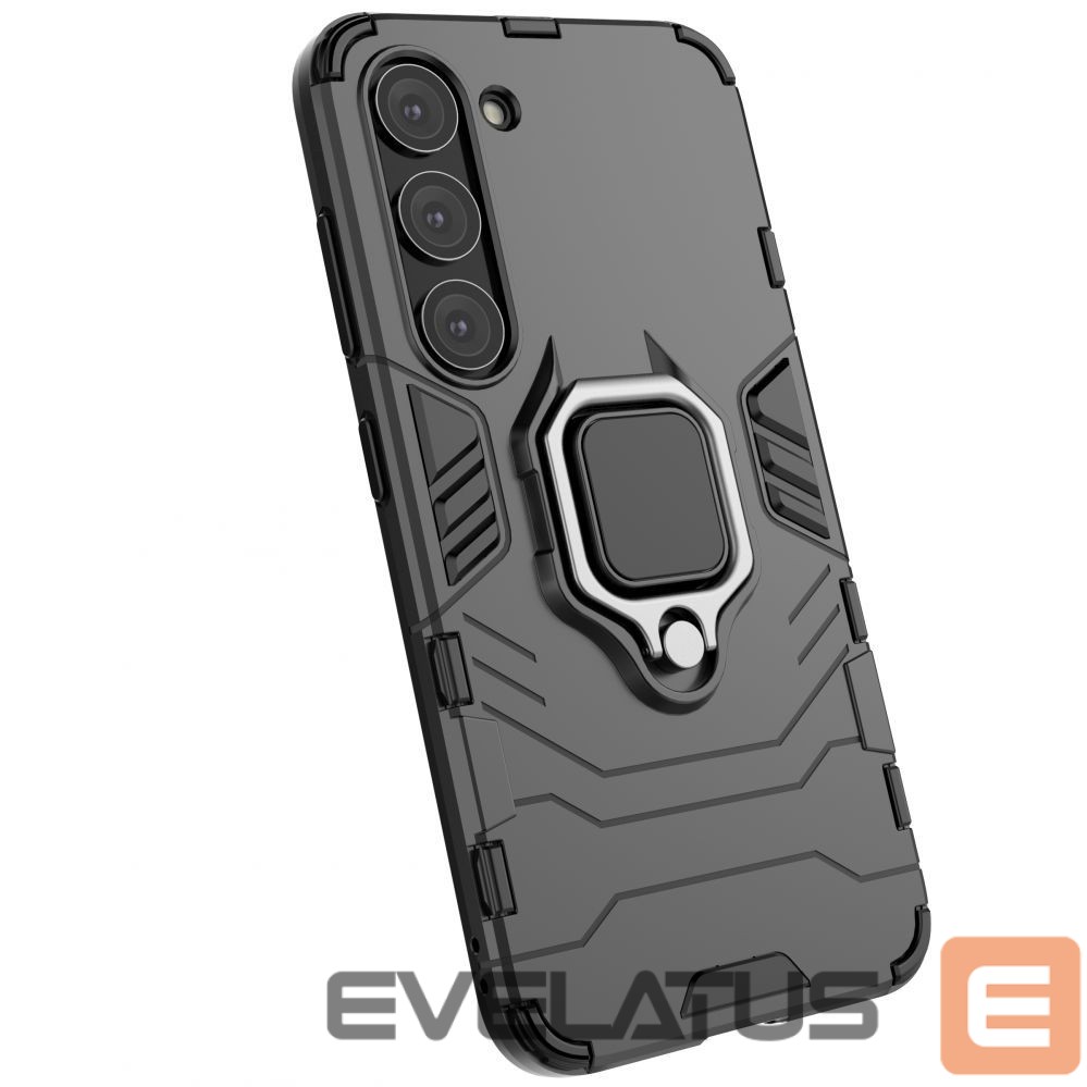 Nugarėlės dėklai Hurtel - Ring Armor case for Samsung Galaxy S23 armored cover magnetic holder ring black