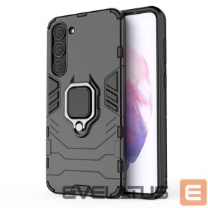 Nugarėlės dėklai Hurtel  Ring Armor case for Samsung Galaxy S23+ armored cover magnetic holder ring black 