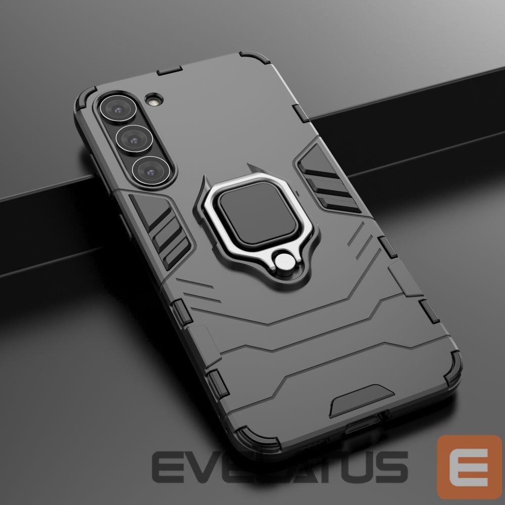 Nugarėlės dėklai Hurtel Ring Armor case for Samsung Galaxy S23+ armored cover magnetic holder ring black