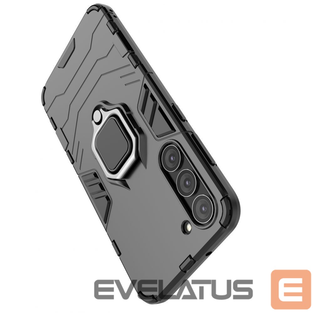 Nugarėlės dėklai Hurtel Ring Armor case for Samsung Galaxy S23+ armored cover magnetic holder ring black