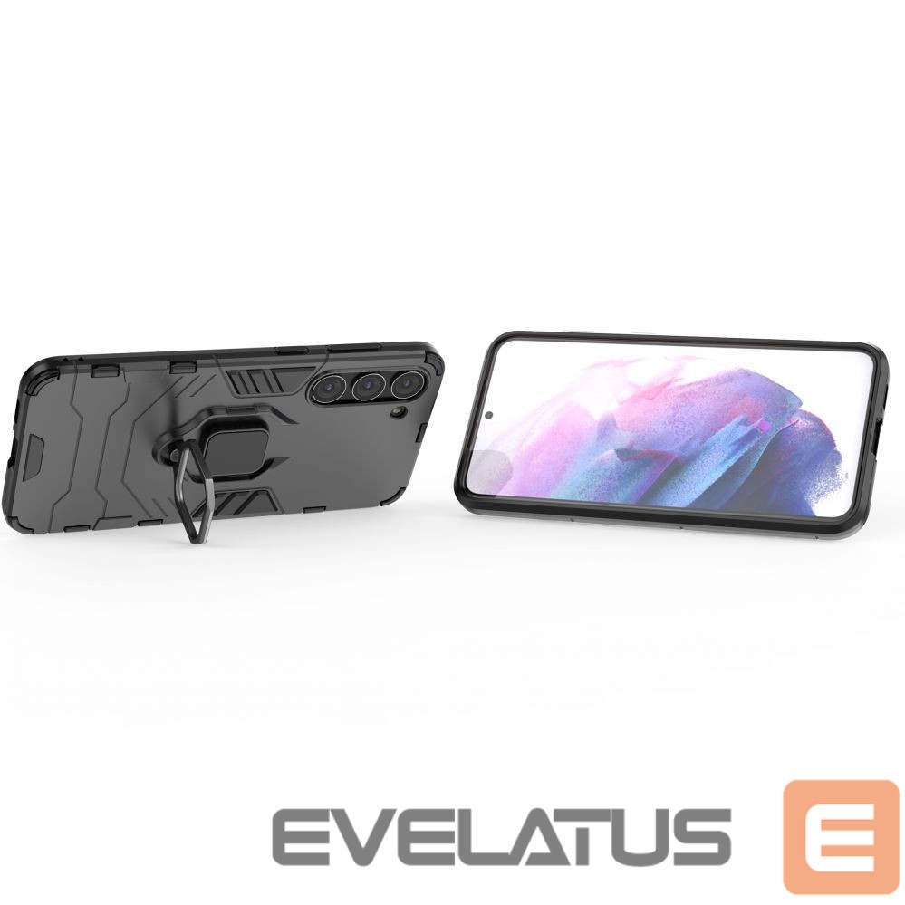Nugarėlės dėklai Hurtel Ring Armor case for Samsung Galaxy S23+ armored cover magnetic holder ring black