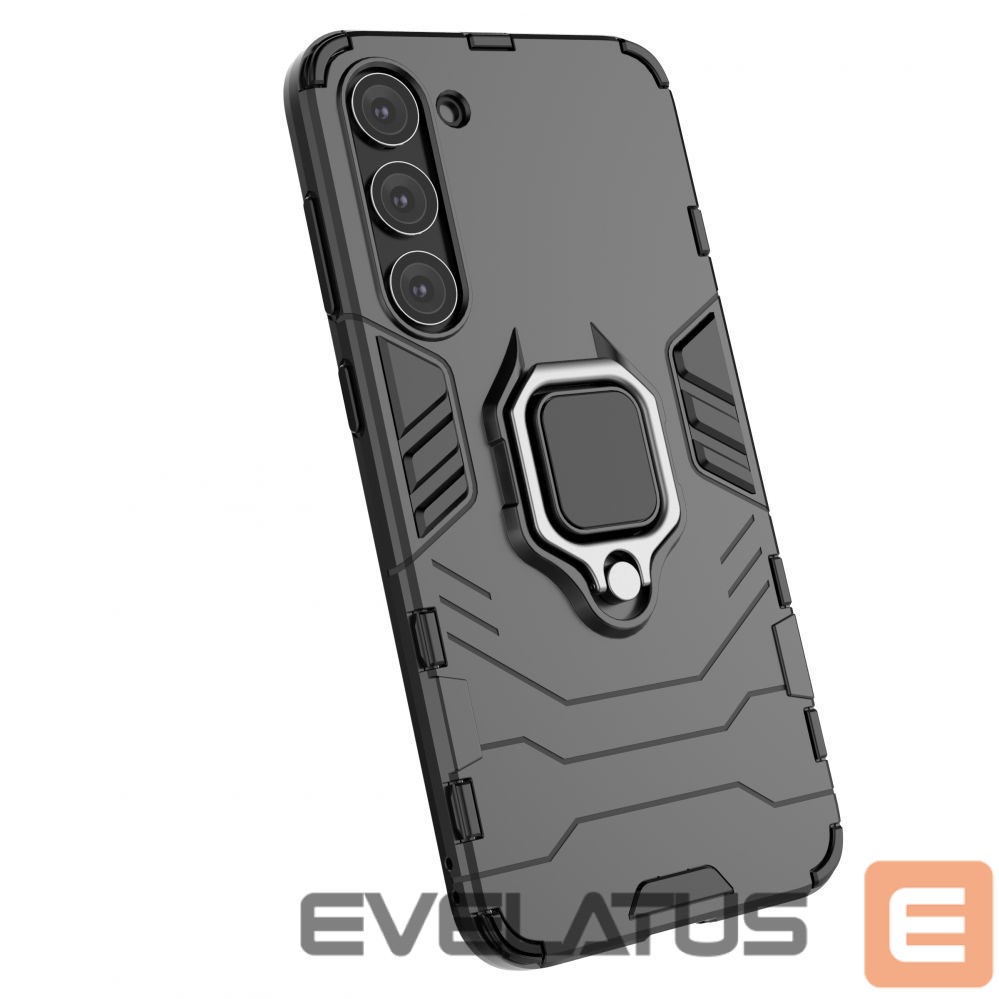 Nugarėlės dėklai Hurtel Ring Armor case for Samsung Galaxy S23+ armored cover magnetic holder ring black