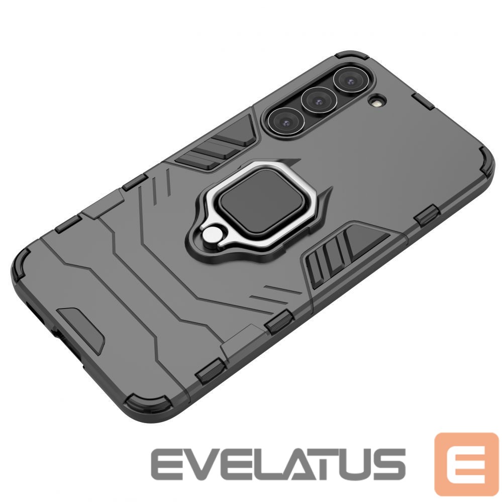 Nugarėlės dėklai Hurtel Ring Armor case for Samsung Galaxy S23+ armored cover magnetic holder ring black
