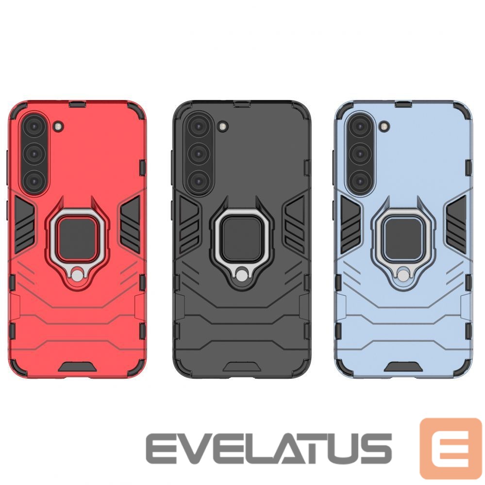 Nugarėlės dėklai Hurtel Ring Armor case for Samsung Galaxy S23+ armored cover magnetic holder ring black