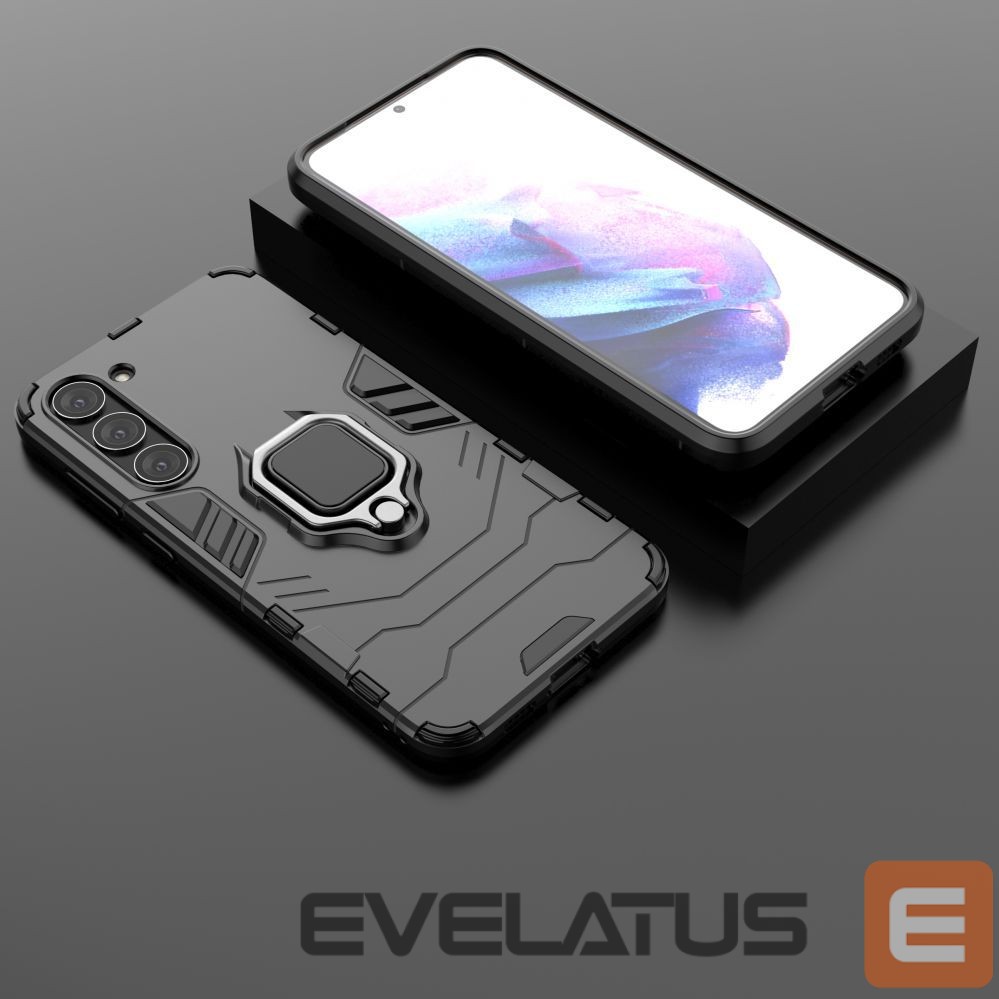 Nugarėlės dėklai Hurtel Ring Armor case for Samsung Galaxy S23+ armored cover magnetic holder ring black