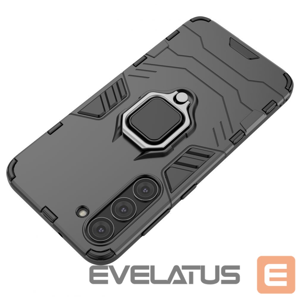 Nugarėlės dėklai Hurtel Ring Armor case for Samsung Galaxy S23+ armored cover magnetic holder ring black
