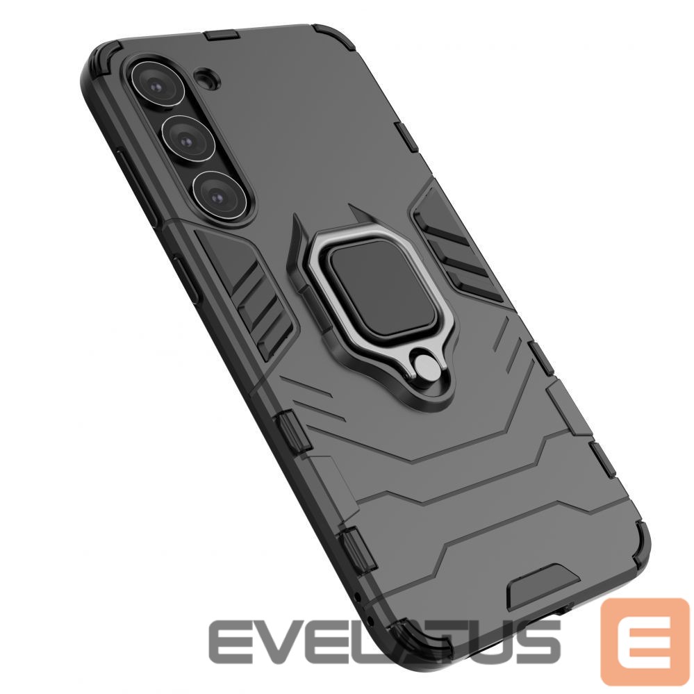 Nugarėlės dėklai Hurtel Ring Armor case for Samsung Galaxy S23+ armored cover magnetic holder ring black
