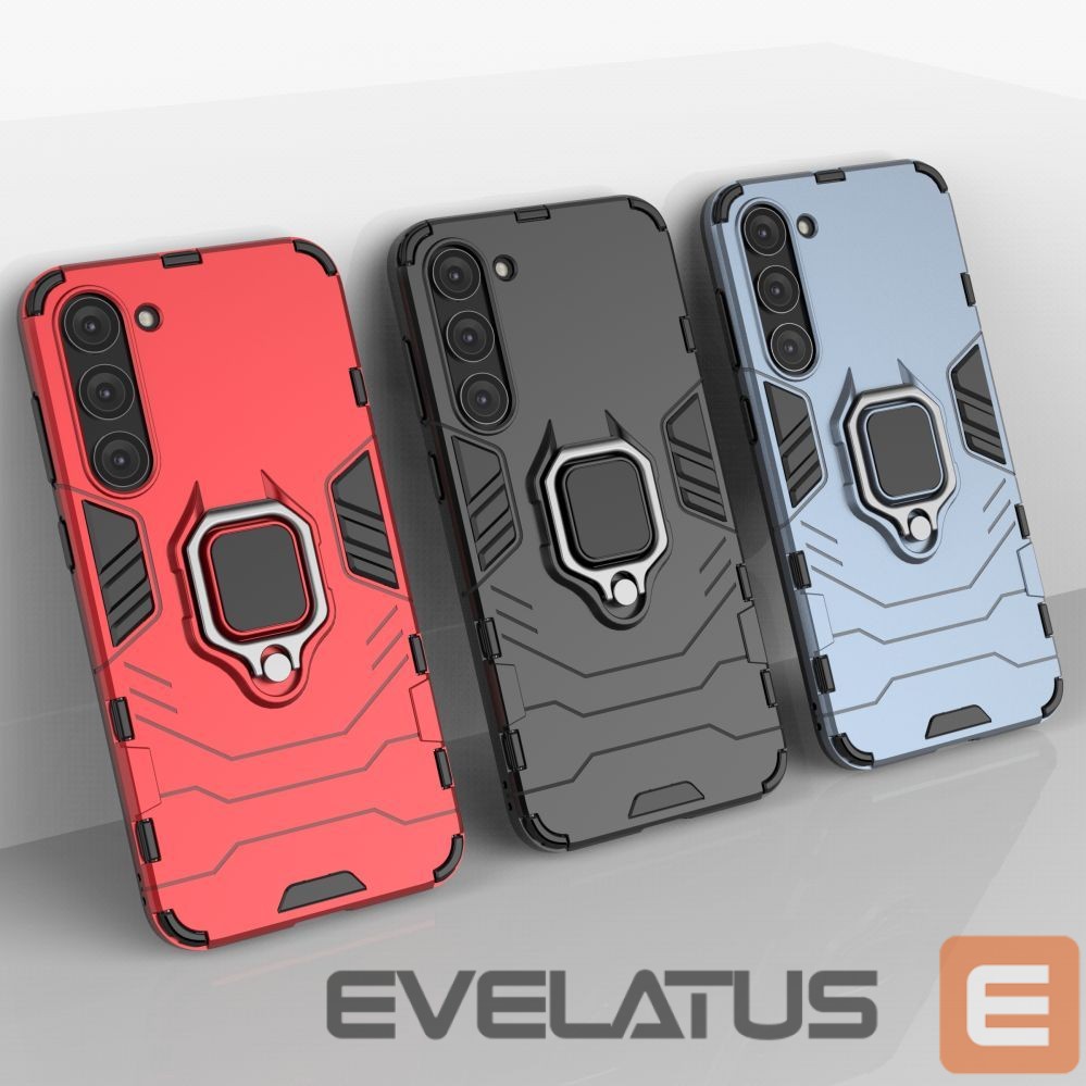 Nugarėlės dėklai Hurtel Ring Armor case for Samsung Galaxy S23+ armored cover magnetic holder ring black
