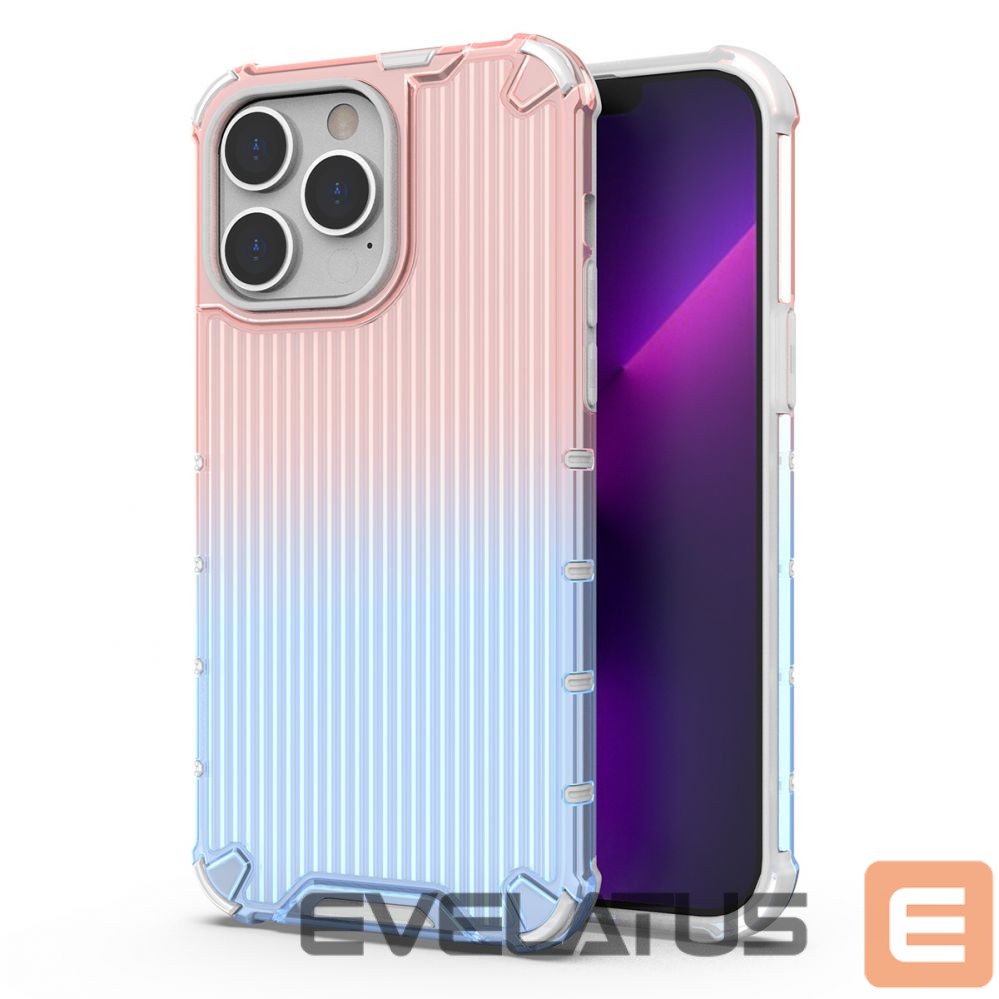 Nugarėlės dėklai Hurtel Ombre Protect Case for iPhone 13 Pro armored cover pink and blue