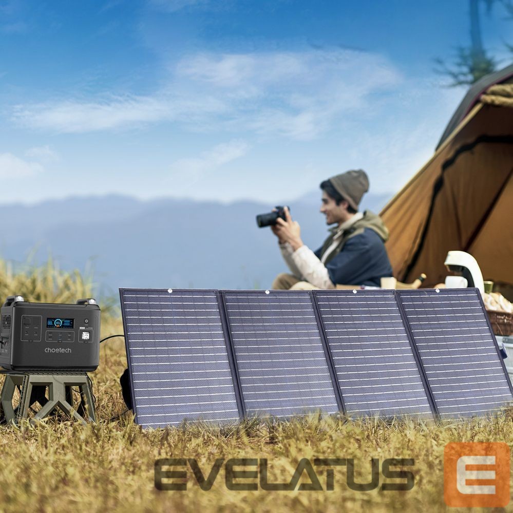 Adapteriai Choetech Choetech SC010 solar tourist charger, foldable, 160W - black