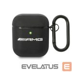 Nugarėlės dėklai Mercedes-Benz  AMG AMA2SLWK AirPods cover black/black Leather 
