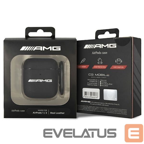 Nugarėlės dėklai Mercedes-Benz AMG AMA2SLWK AirPods cover black/black Leather