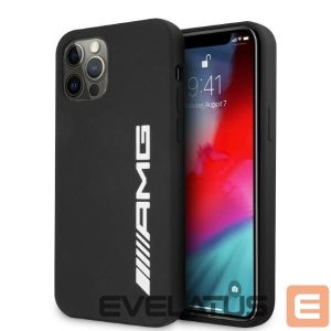 Nugarėlės dėklai Mercedes-Benz  AMG Silicone Big Logo case for iPhone 12 Pro Max - black 