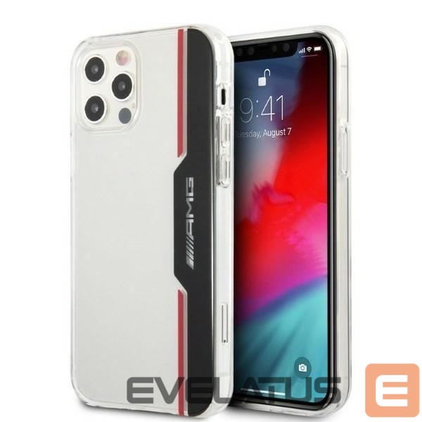 Nugarėlės dėklai Mercedes-Benz AMG Electroplate Vertical case for iPhone 12 / iPhone 12 Pro - transparent