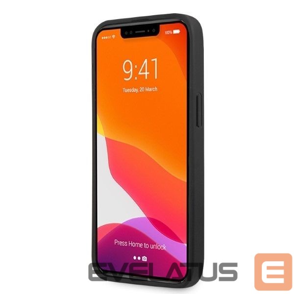 Nugarėlės dėklai Mercedes-Benz AMG AMHCP13LOSDBK iPhone 13 Pro / 13 6.1" black/black hardcase Leather Curved Lines