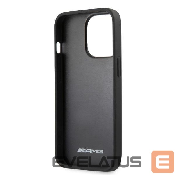 Nugarėlės dėklai Mercedes-Benz AMG AMHCP13LOSDBK iPhone 13 Pro / 13 6.1" black/black hardcase Leather Curved Lines