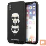 Nugarėlės dėklai Karl Lagerfeld  Karl Lagerfeld Saffiano Karl&Choupette Head case for iPhone XS Max - black 