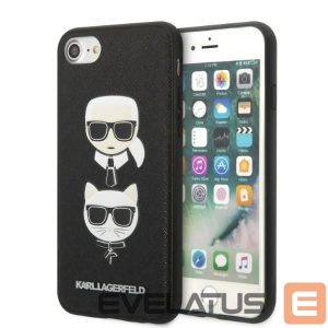 Nugarėlės dėklai Karl Lagerfeld  Karl Lagerfeld KLHCI8SAKICKCBK iPhone 7/8 / SE 2020 / SE 2022 black/black hardcase Saffiano Karl&Choupette Head 