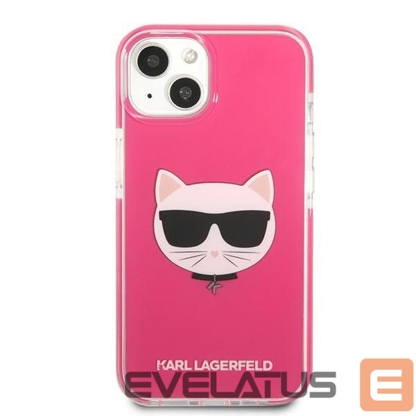 Nugarėlės dėklai Karl Lagerfeld Karl Lagerfeld Choupette Head case for iPhone 13 - fuchsia
