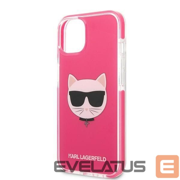 Nugarėlės dėklai Karl Lagerfeld Karl Lagerfeld Choupette Head case for iPhone 13 - fuchsia