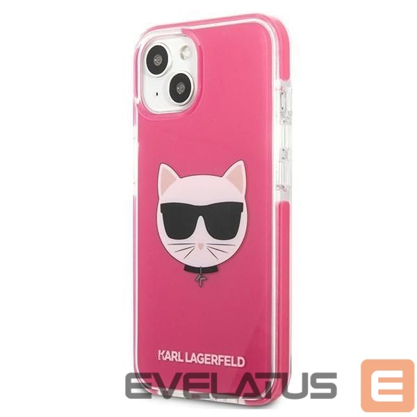 Nugarėlės dėklai Karl Lagerfeld Karl Lagerfeld Choupette Head case for iPhone 13 - fuchsia