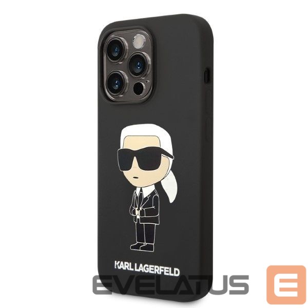 Nugarėlės dėklai Karl Lagerfeld Karl Lagerfeld Silicone Ikonik case for iPhone 14 Pro - black