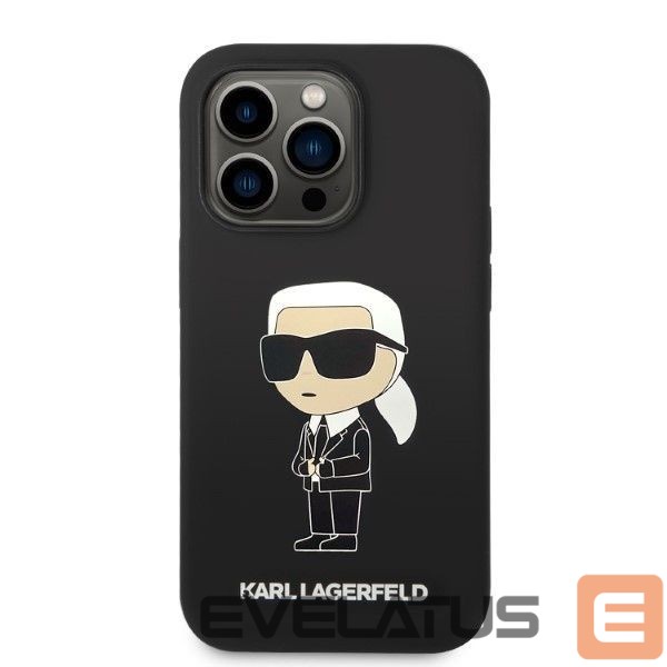 Nugarėlės dėklai Karl Lagerfeld Karl Lagerfeld Silicone Ikonik case for iPhone 14 Pro - black