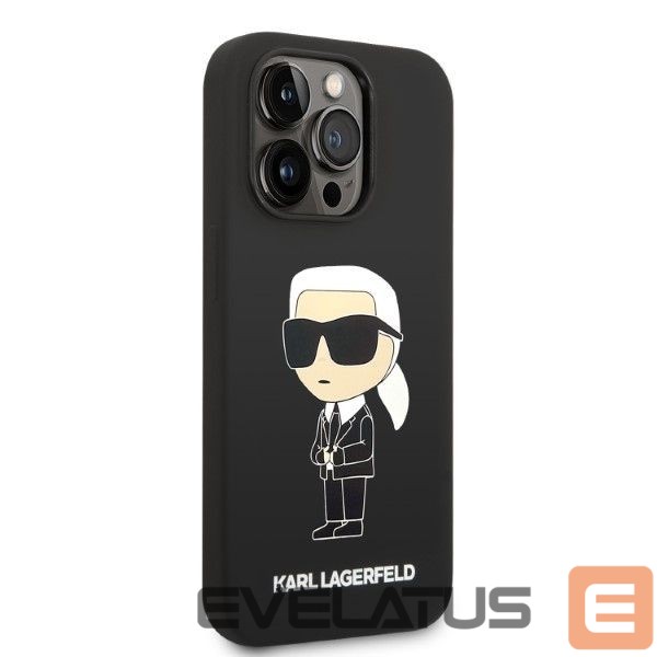 Nugarėlės dėklai Karl Lagerfeld Karl Lagerfeld Silicone Ikonik case for iPhone 14 Pro - black
