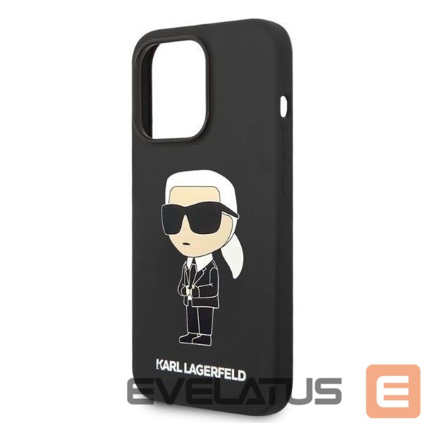 Nugarėlės dėklai Karl Lagerfeld Karl Lagerfeld Silicone Ikonik case for iPhone 14 Pro - black