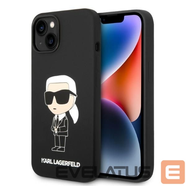 Nugarėlės dėklai Karl Lagerfeld Karl Lagerfeld Silicone Ikonik case for iPhone 14 Plus - black